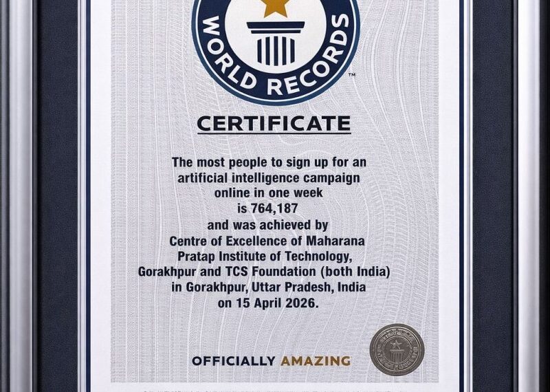Gorakhpur's name entered in the Guinness Book for AI awareness