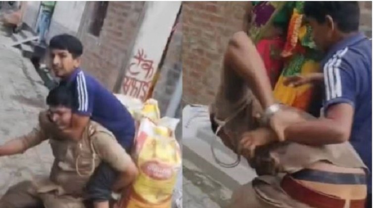Sub-Inspector-struck-with-an-iron-chain-in-Lucknow