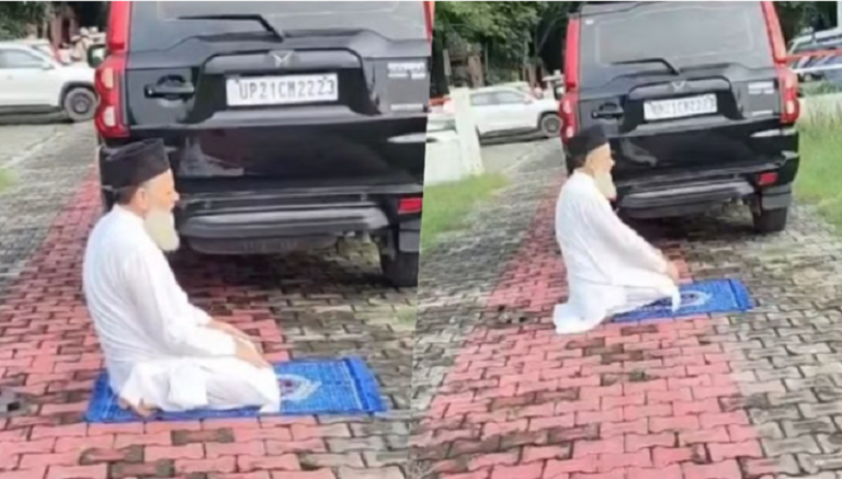 SP-MLA-Uncle-Offering-Namaz-at-Circuit-House
